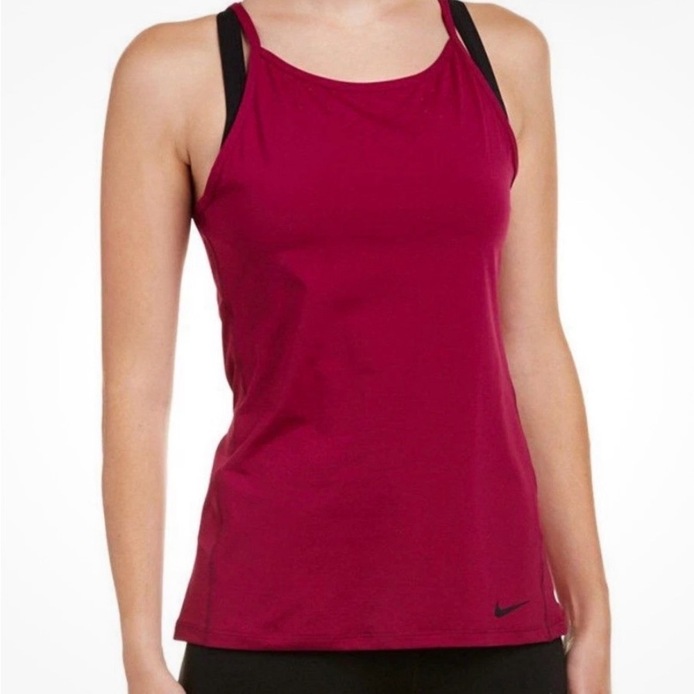 Nike Women's Dry Elastika V-Back Violet /maroon Training Tank Top